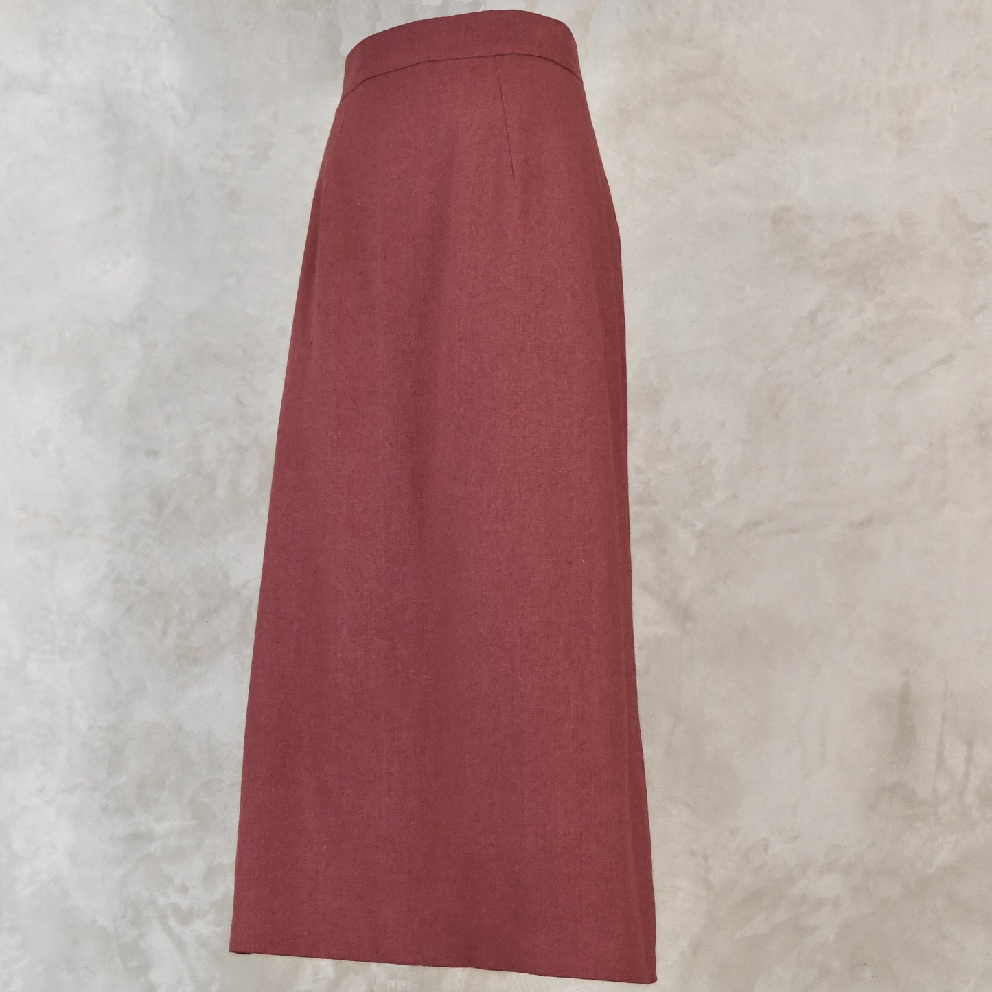 the waisted a-line skirt in damson pink silk matka image 4