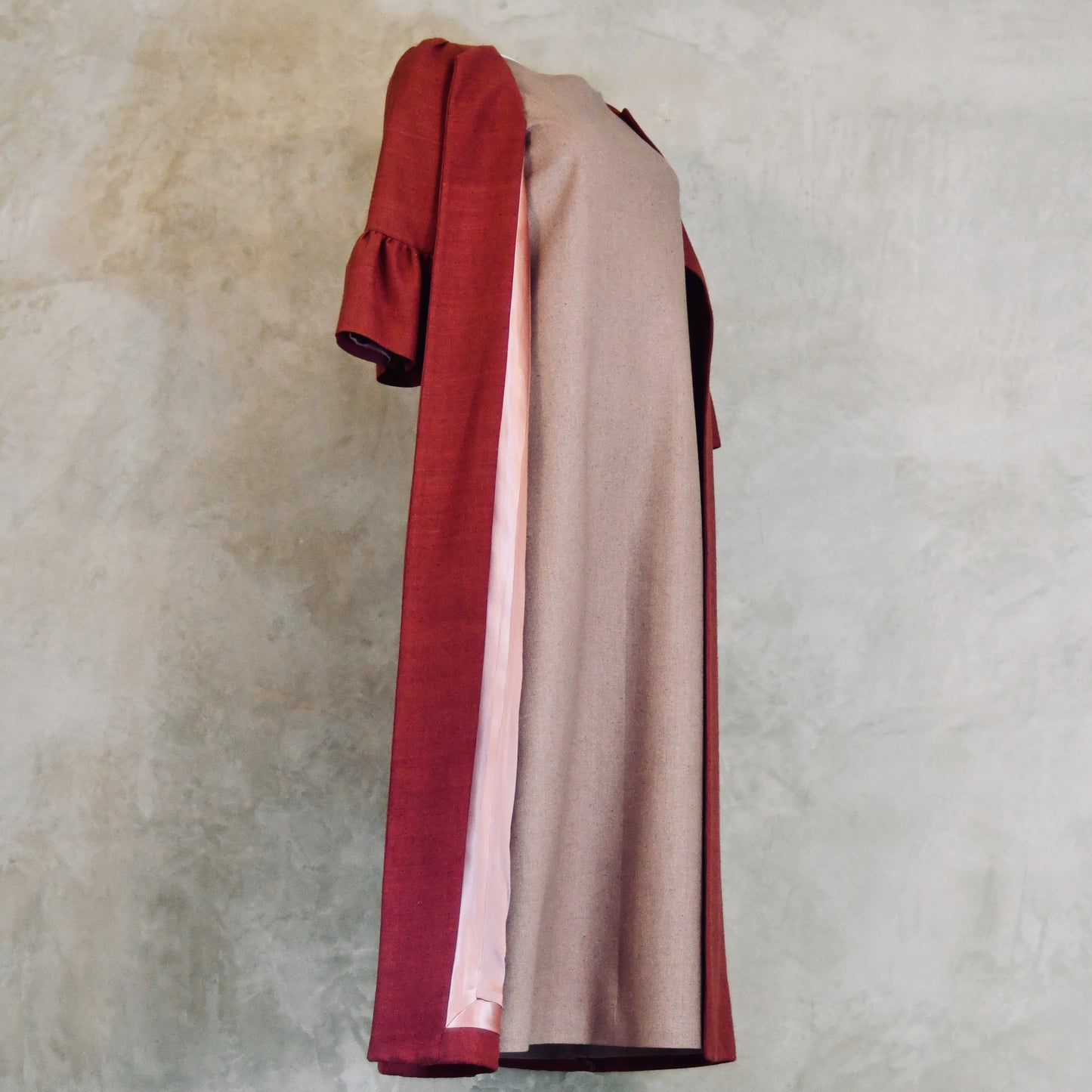 antique rose silk matka bell dress image 9