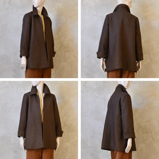 8 – Swing Jacket in Fox Brothers Brown Houndstooth Flannel