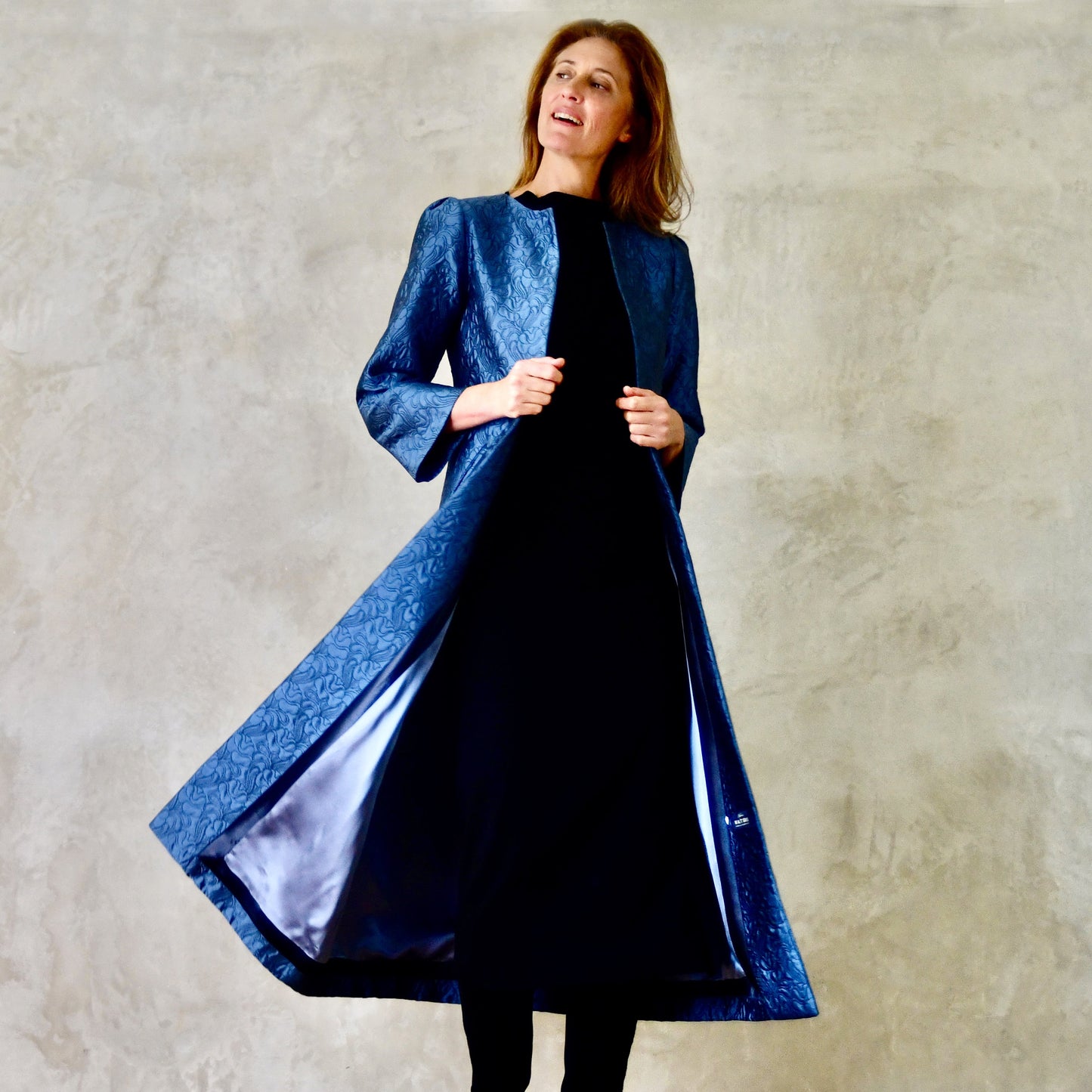 Bespoke Brocade A Line Coat