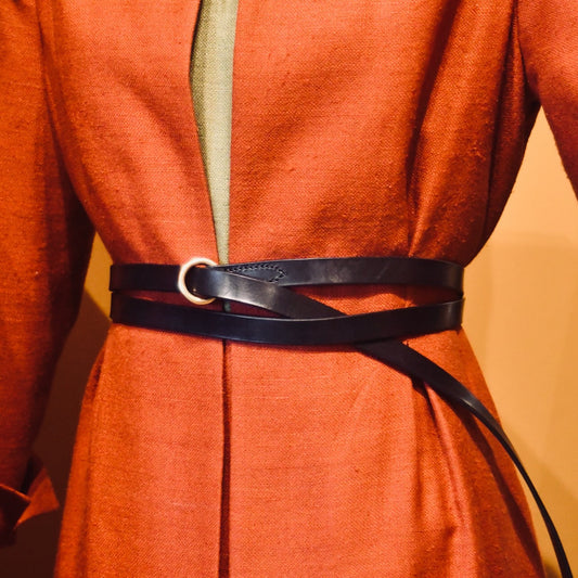 Handmade British Saddle Leather Double Belt