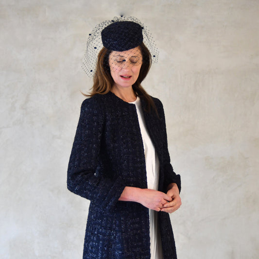 8 – The Biffin in Dark Navy Boucle