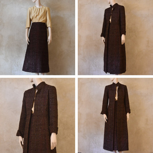The Simple A-Line Skirt in Linton Tweeds Chocolate Boucle