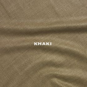Close-up of textured silk fabric in khaki for the EdNerat Silk Matka Bell Sleeve A-Line Coat. Perfect for a summer coat, this fabric has a delicate weave. Bespoke Coat, Handmade in Britain.