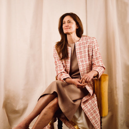 Fitted Summer Bouclé Coat - Seated