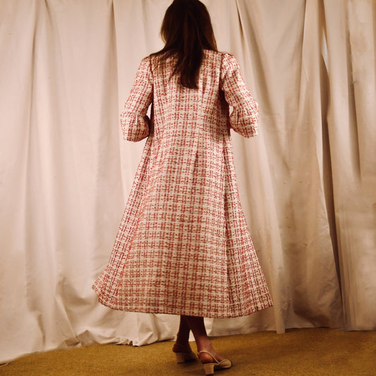 Bell Sleeve Boucle Coat - Back View