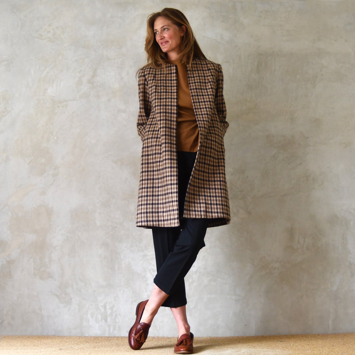 the garnett coat in fox flannel gunclub check image 14