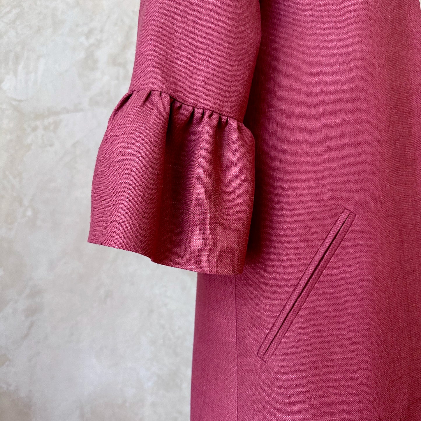 damson pink silk matka delany coat image 10