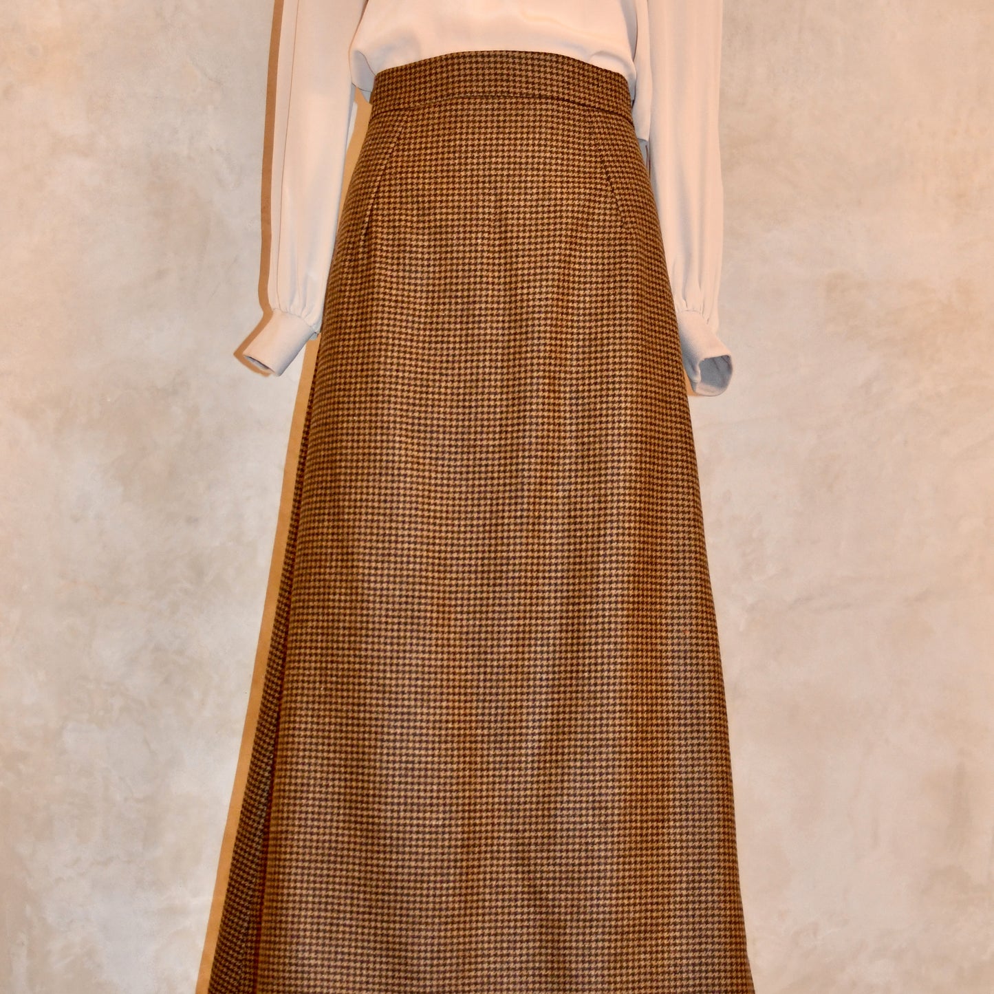 the waisted a-line skirt by elyan for ednerat in wool image 6