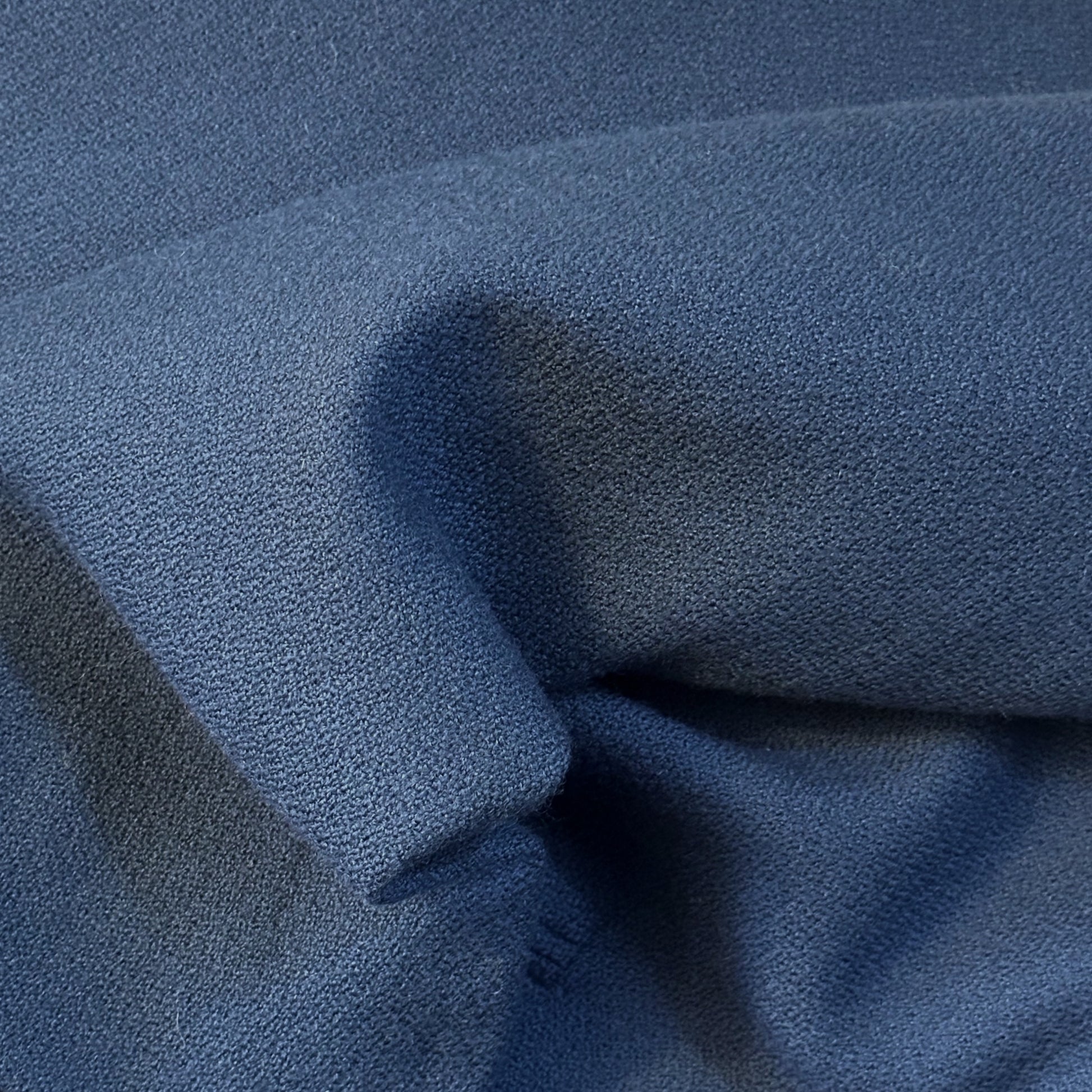 the bell coat in deep navy wool crepe image 2