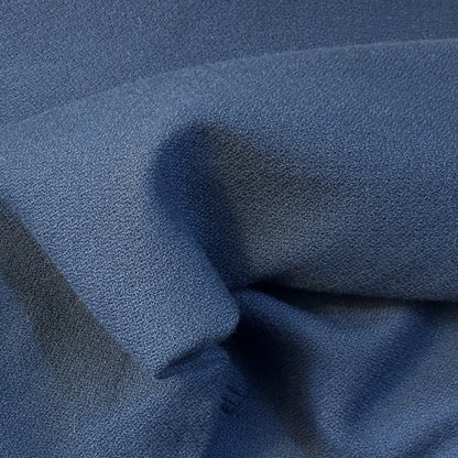 the bell coat in deep navy wool crepe image 2