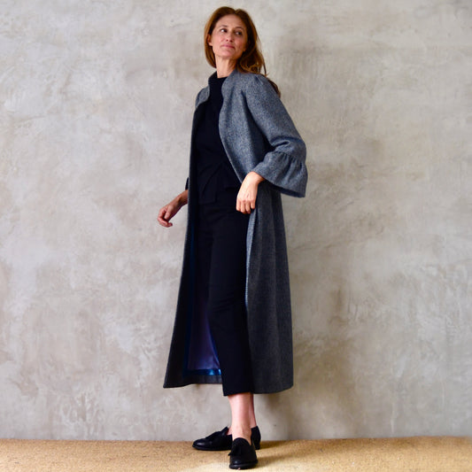 the brett in blue tiger eye tweed image 1