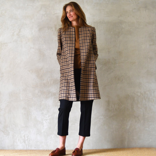 the garnett coat in fox flannel gunclub check image 0