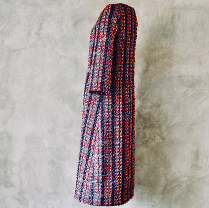 the bell coat in raspberry boucle image 13