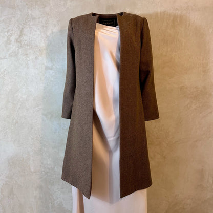the john coat in lambswool-cashmere mix herringbone image 3
