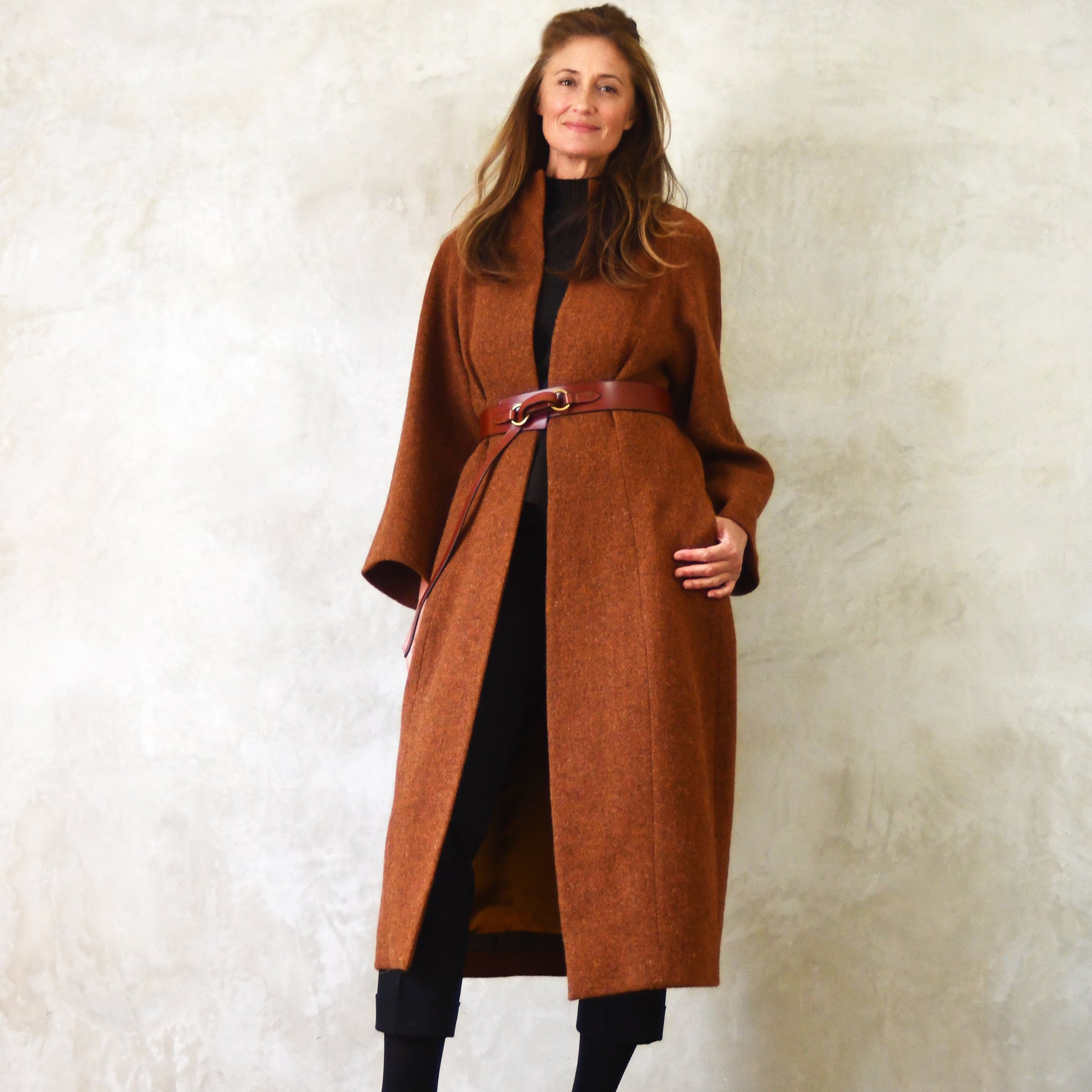 the long frink in russet lovat tweed image 2