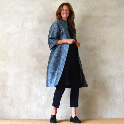 the frink coat in a silk-mix brocade image 0