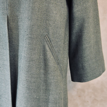 the bell coat in sage silk matka image 11