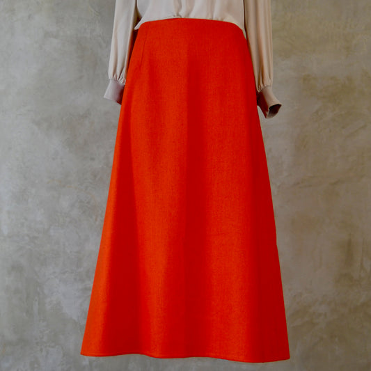 the simple a-line skirt by elyan for ednerat in silk matka image 0