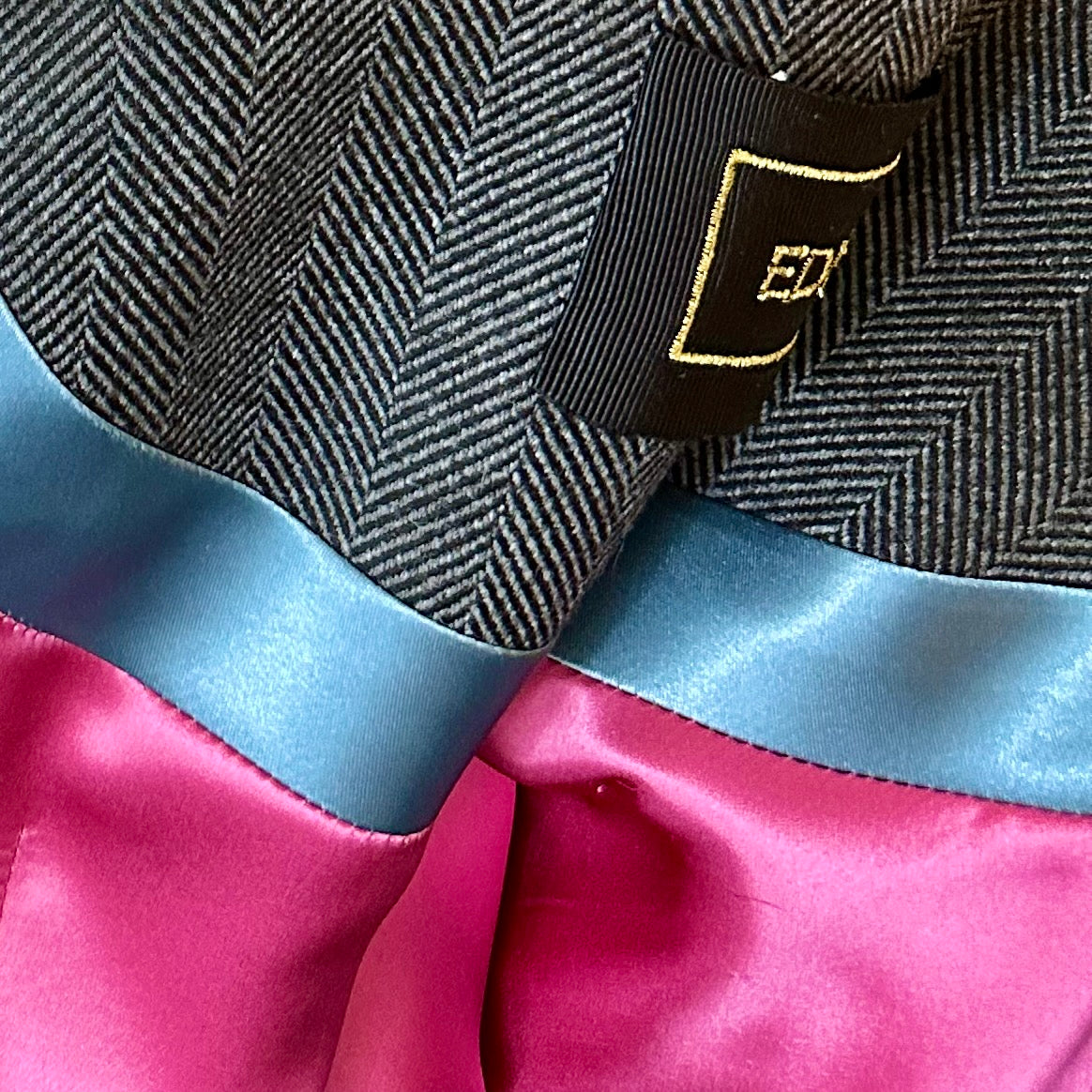 the delany coat in charcoal cashmere-lambswool herringbone flannel image 13