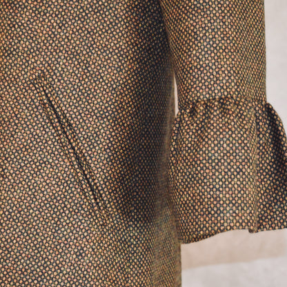 the delany coat in green-orange tiger eye tweed image 12
