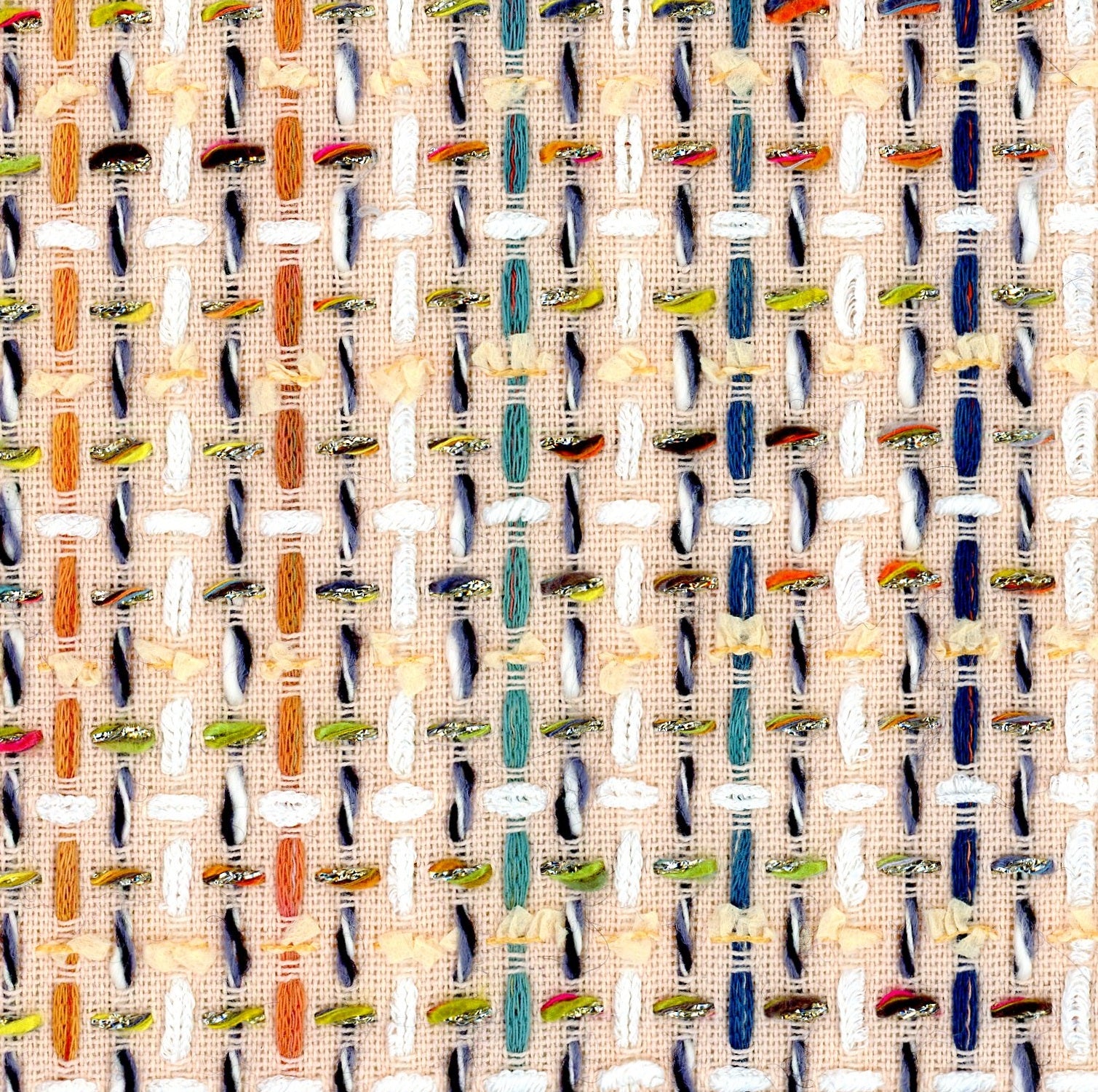 biffin coat in pale multicoloured boucle image 8