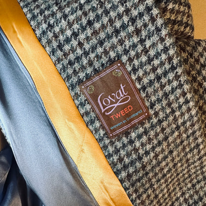 the clayton cape in grey-blue lovat tweed image 8