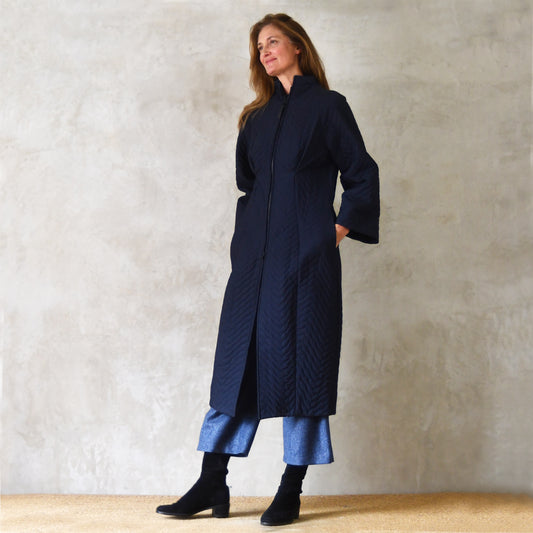 the quilted frink in navy image 0