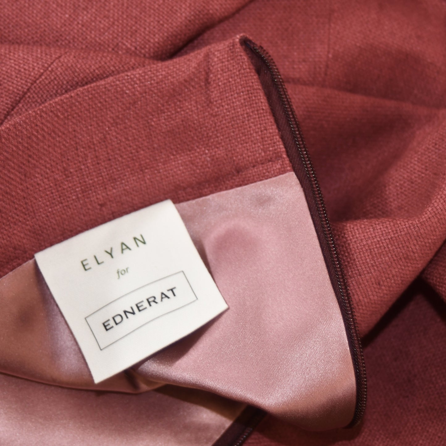 the waisted a-line skirt in damson pink silk matka image 3