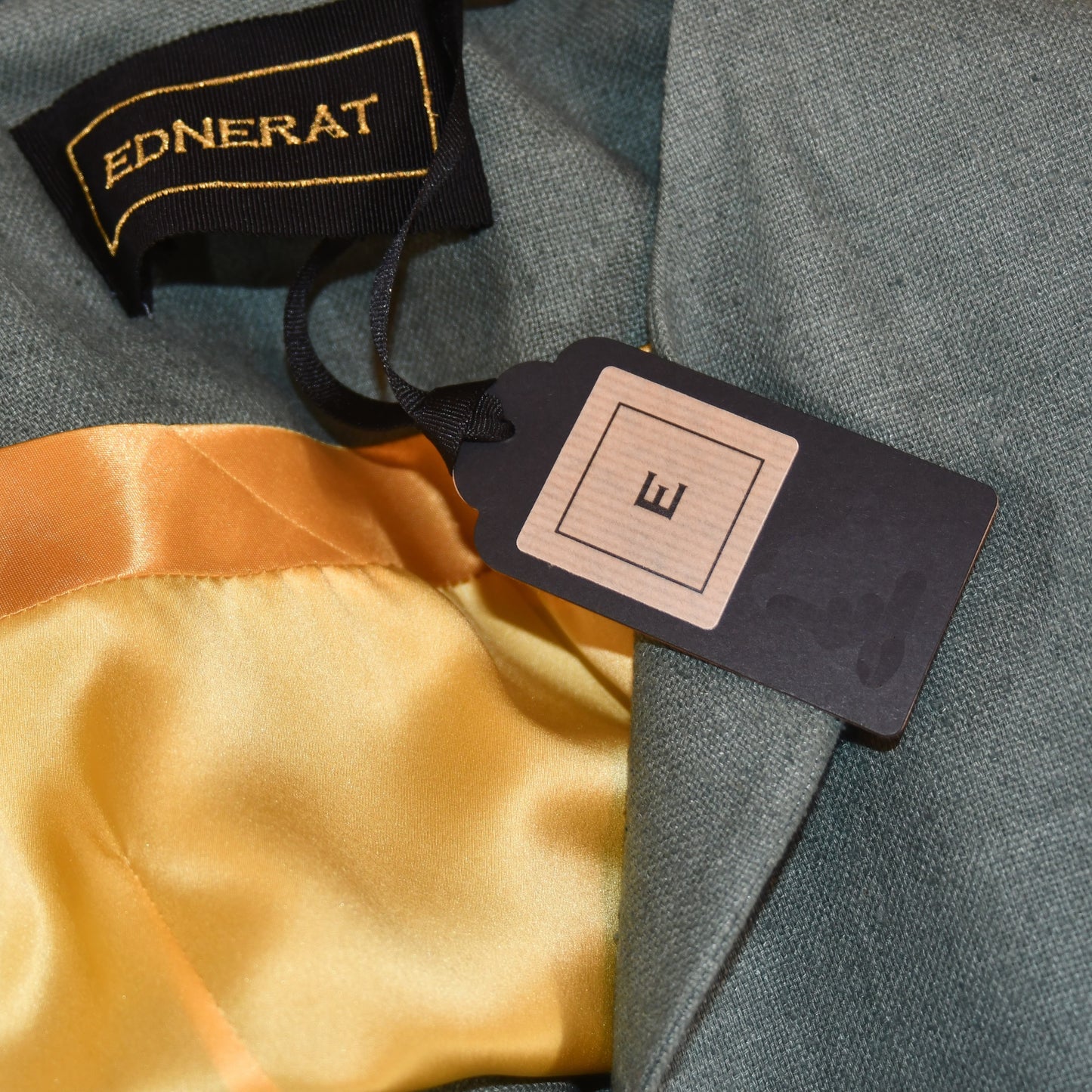 the bell coat in sage silk matka image 13