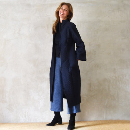 the quilted frink in navy image 3