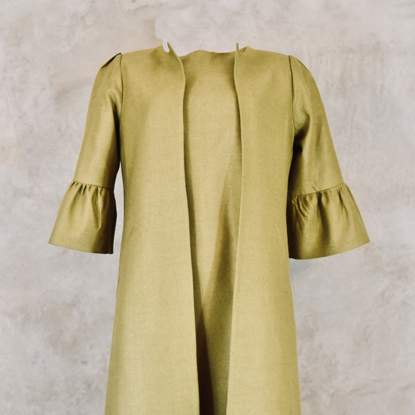 lime green silk matka delany coat image 7