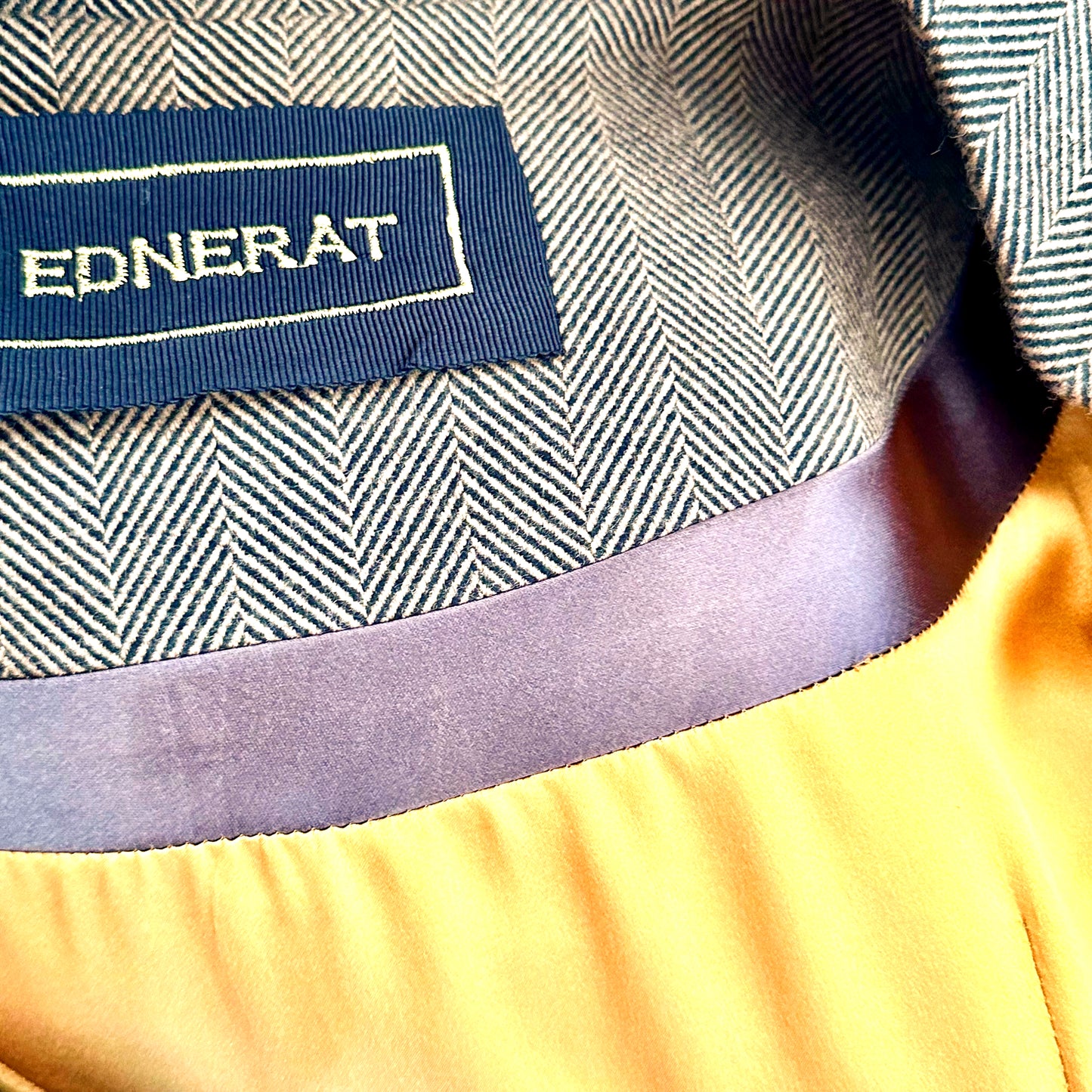 the delany coat in brown cashmere-lambswool herringbone flannel image 12