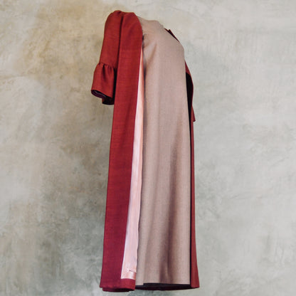 antique rose silk matka bell dress image 9