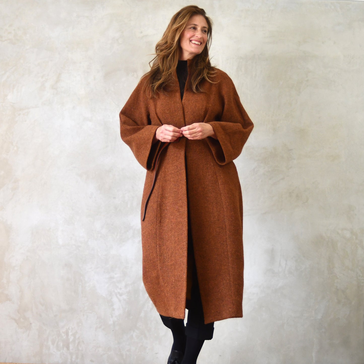 the long frink in russet lovat tweed image 6