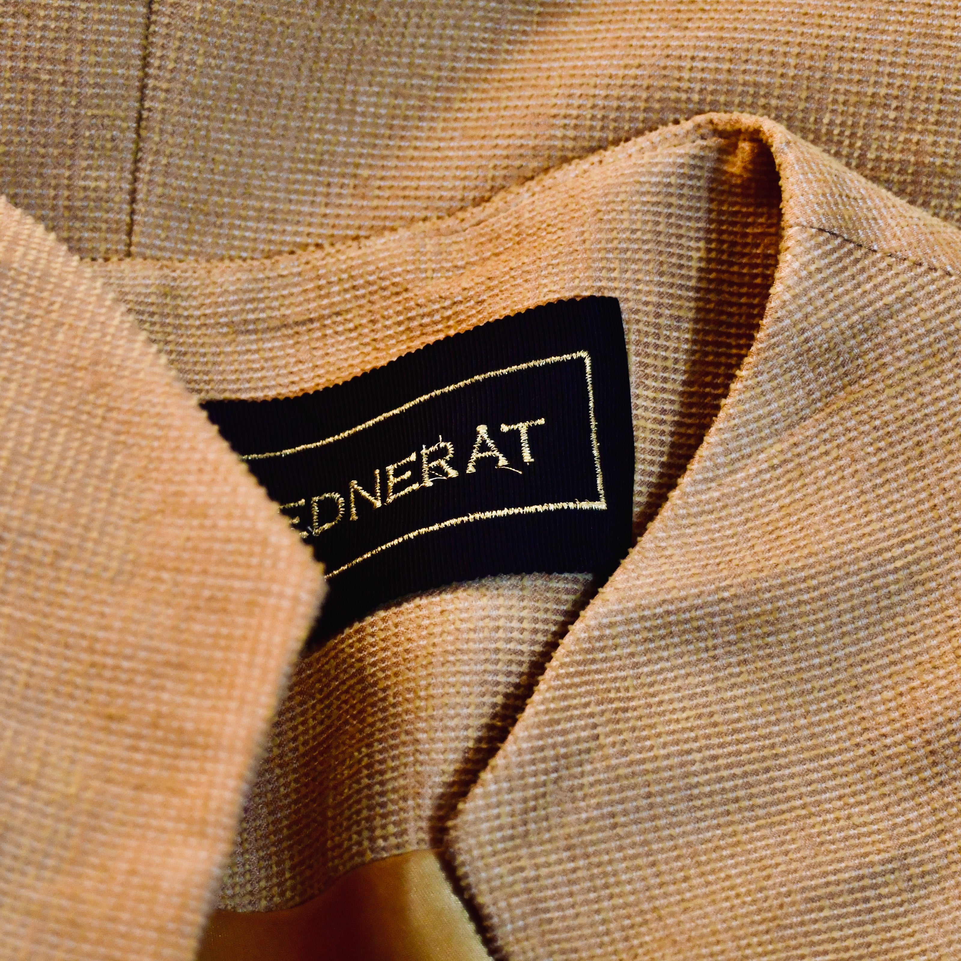 the ganz coat in old gold brocade weave image 6