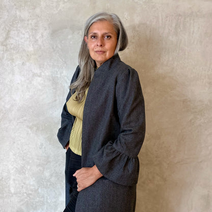 the brett coat in cashmere-lambswool herringbone flannel image 6