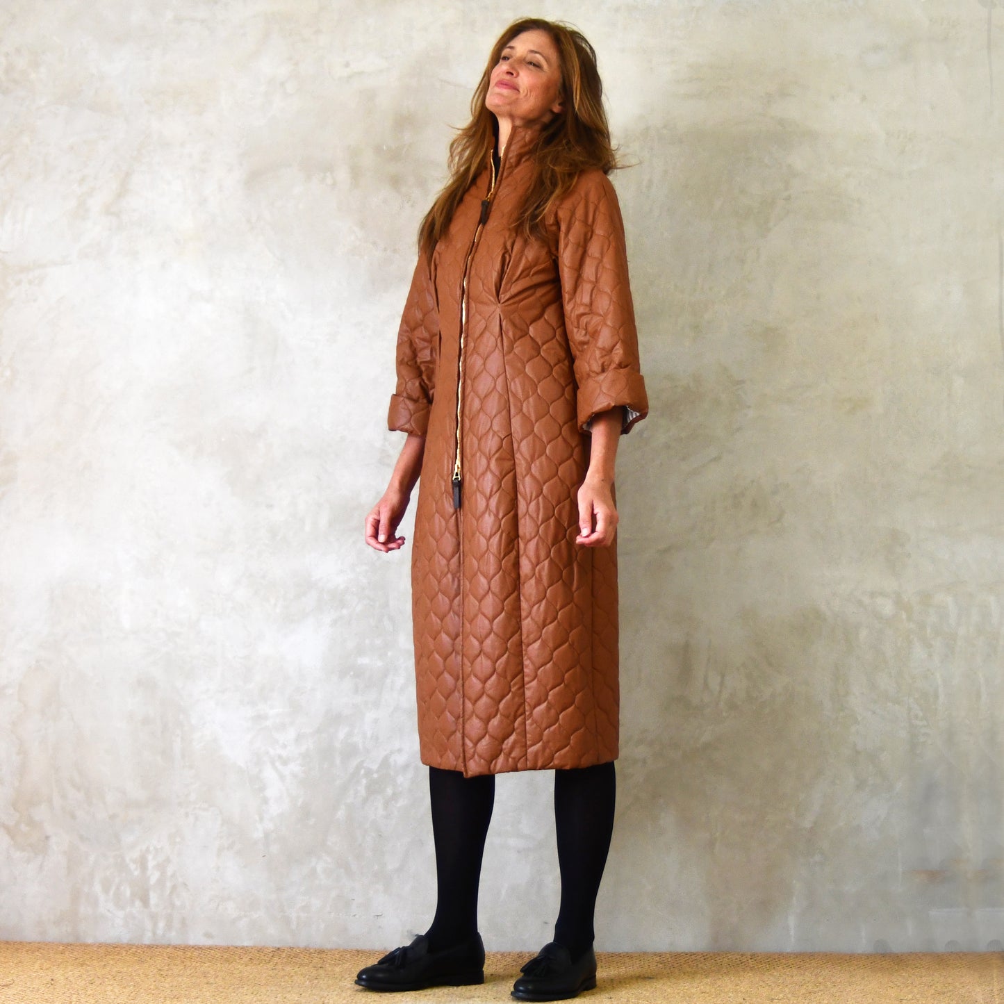 the quilted frink in tobacco image 3