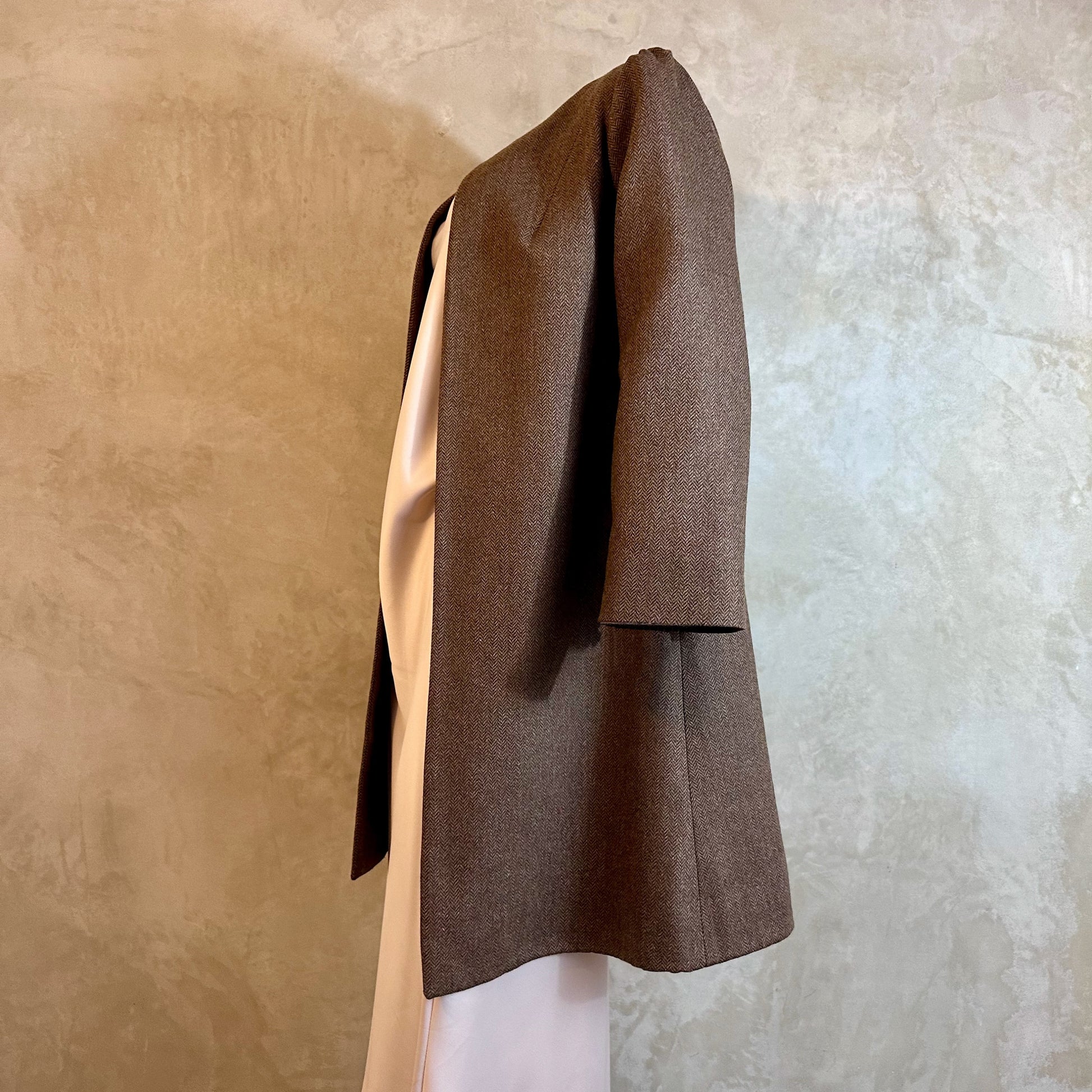 the john coat in lambswool-cashmere mix herringbone image 5