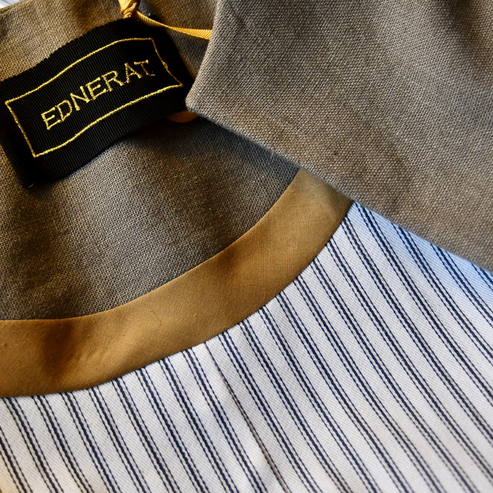 Ticking Lining Close Up