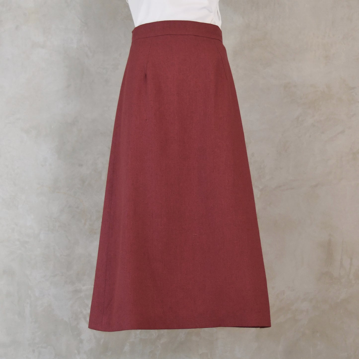the waisted a-line skirt in damson pink silk matka image 1