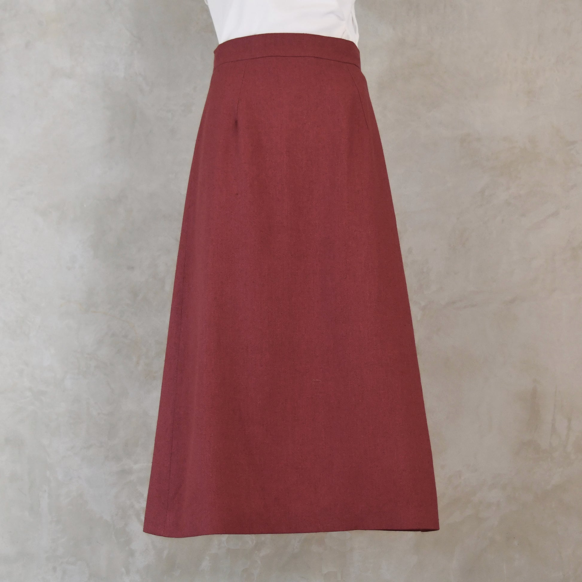 the waisted a-line skirt in damson pink silk matka image 1