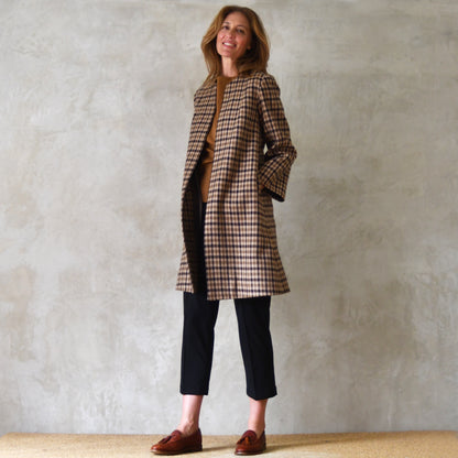 the garnett coat in fox flannel gunclub check image 8