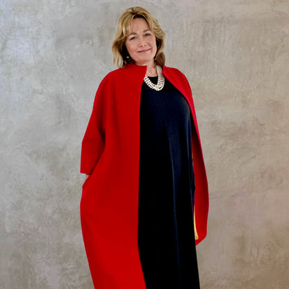 the frink in bright scarlet merino flannel image 10