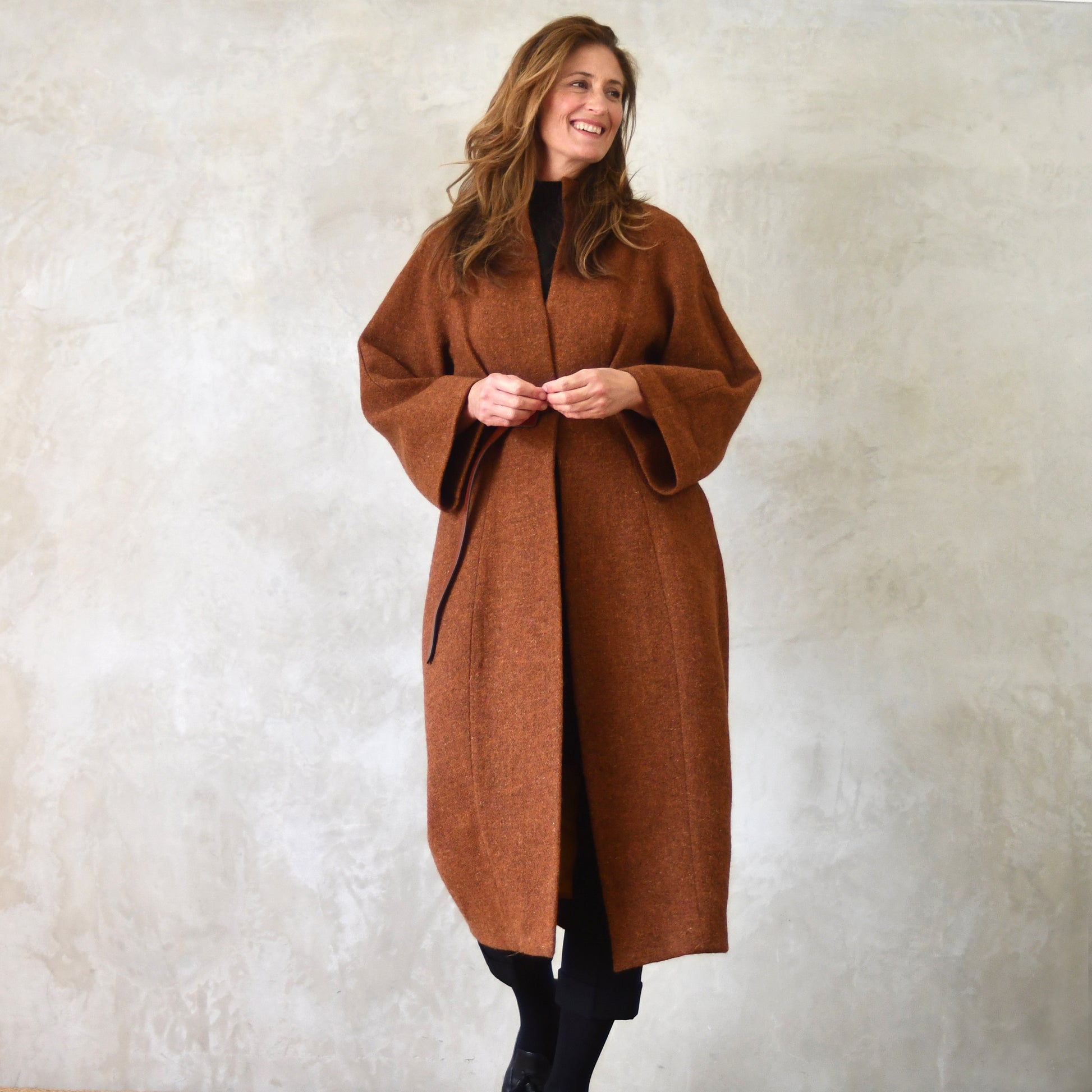 the long frink in russet lovat tweed image 7