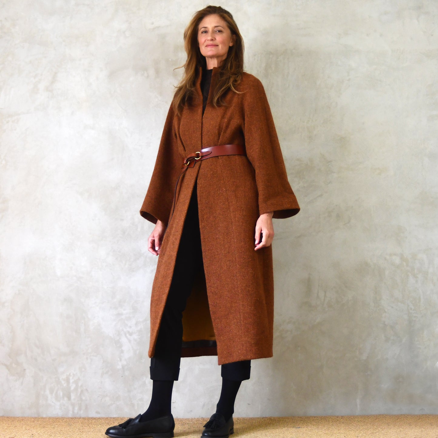 the long frink in russet lovat tweed image 3