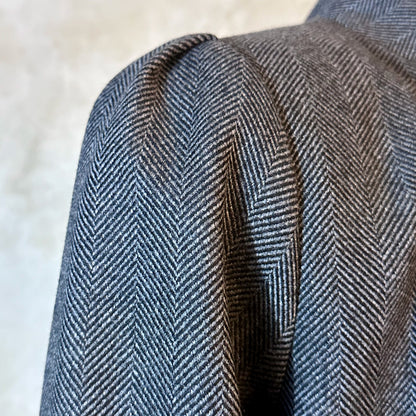 the brett coat in cashmere-lambswool herringbone flannel image 12