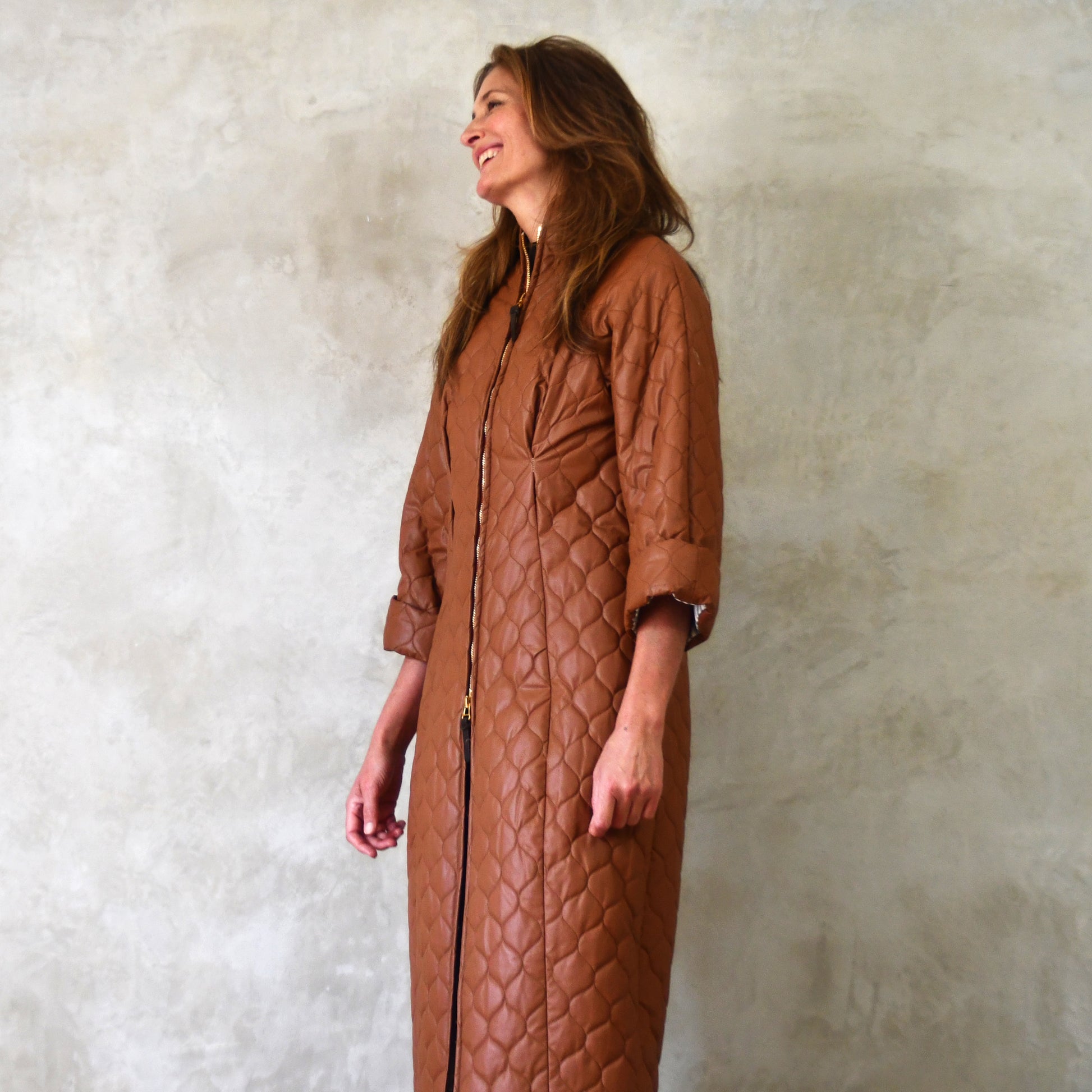 the quilted frink in tobacco image 3