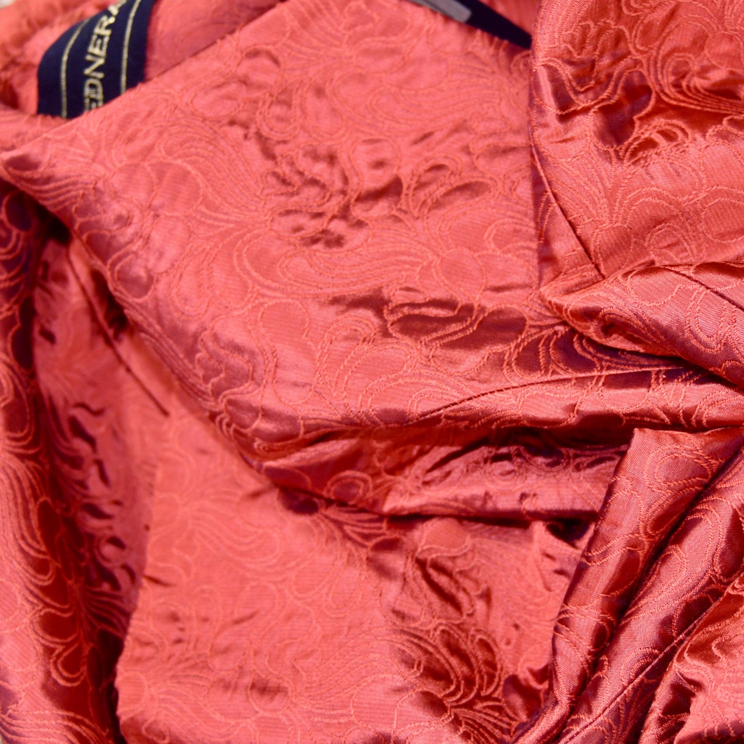 the ganz coat in orange flower brocade image 10