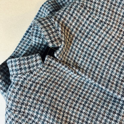 the clayton cape in grey-blue lovat tweed image 3